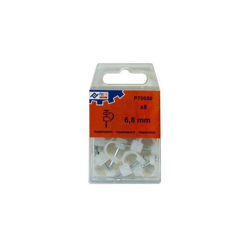 BLISTER GRAPA TRANSP TV 6,8MM 8UN