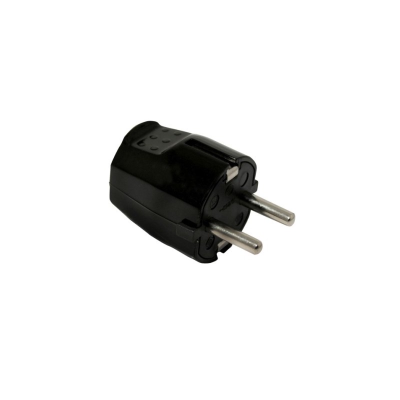 CLAVIJA SCHUKO NEGRA T/TL 4,8 MM 10/16A