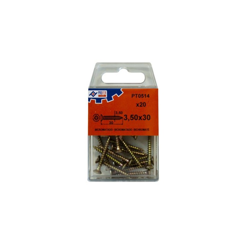 BLISTER TIRAFONDO BIC 3,5X30 20U