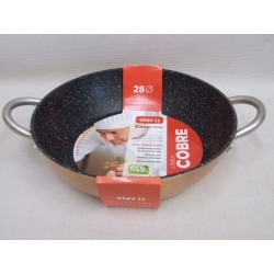 CAZUELA BAJA COBREADA 28CM