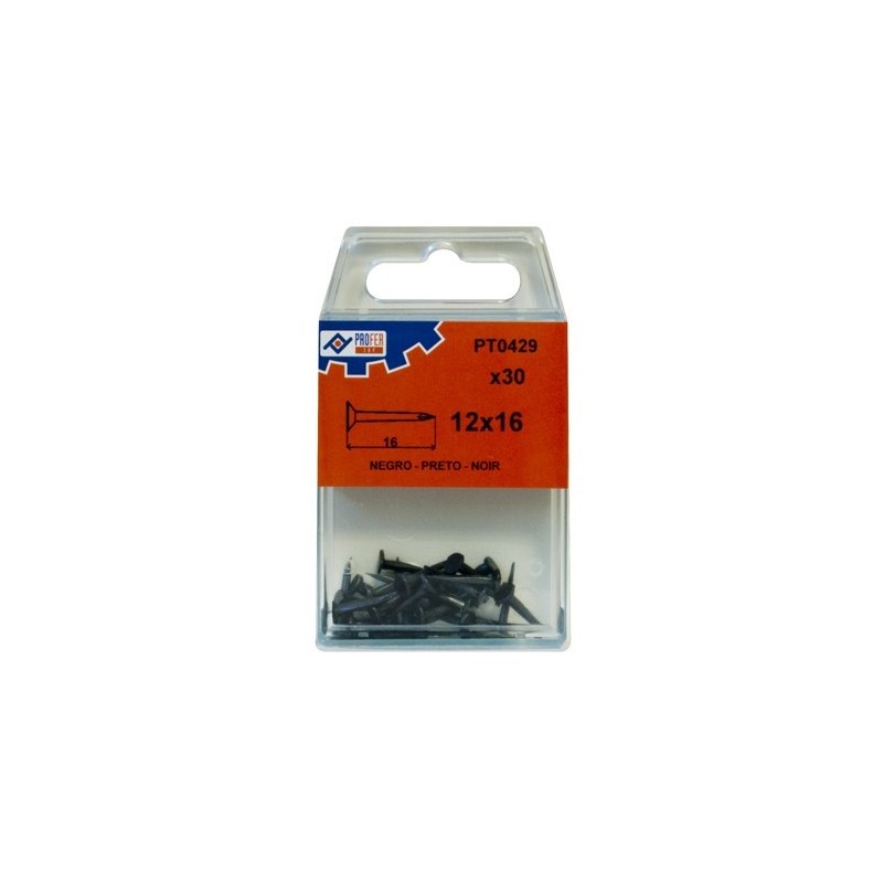 BLISTER TACHUELA NEGRA C/30 PZS 12X16