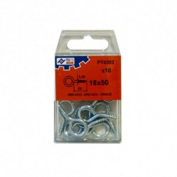 BLISTER HEMBRILLA CERRADA ZINC 18X50 10UN