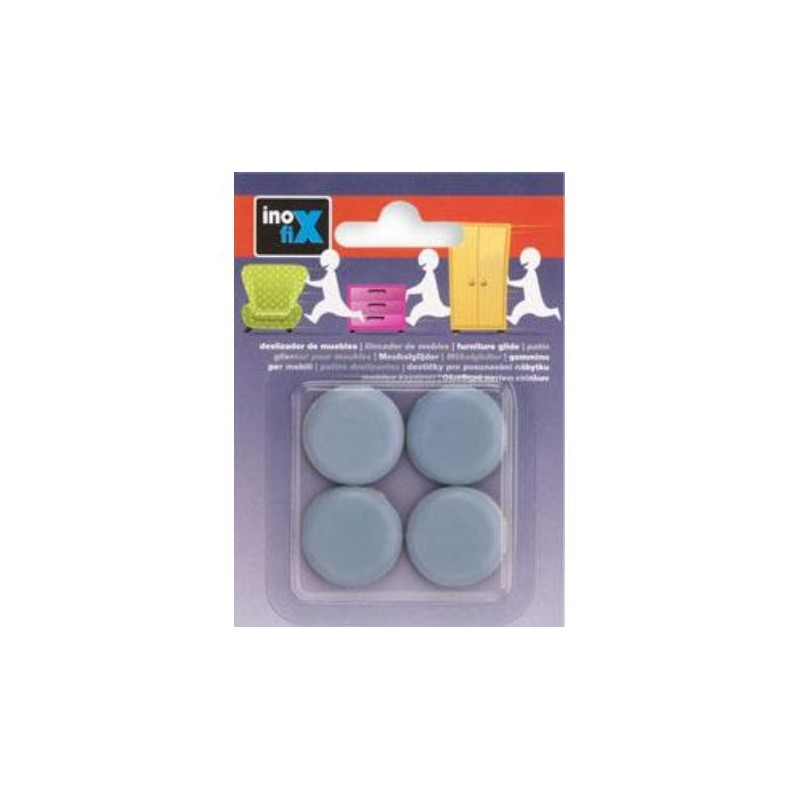 DESLIZADOR MUEBLE ADHESIVO 25MM GRIS 3510-7