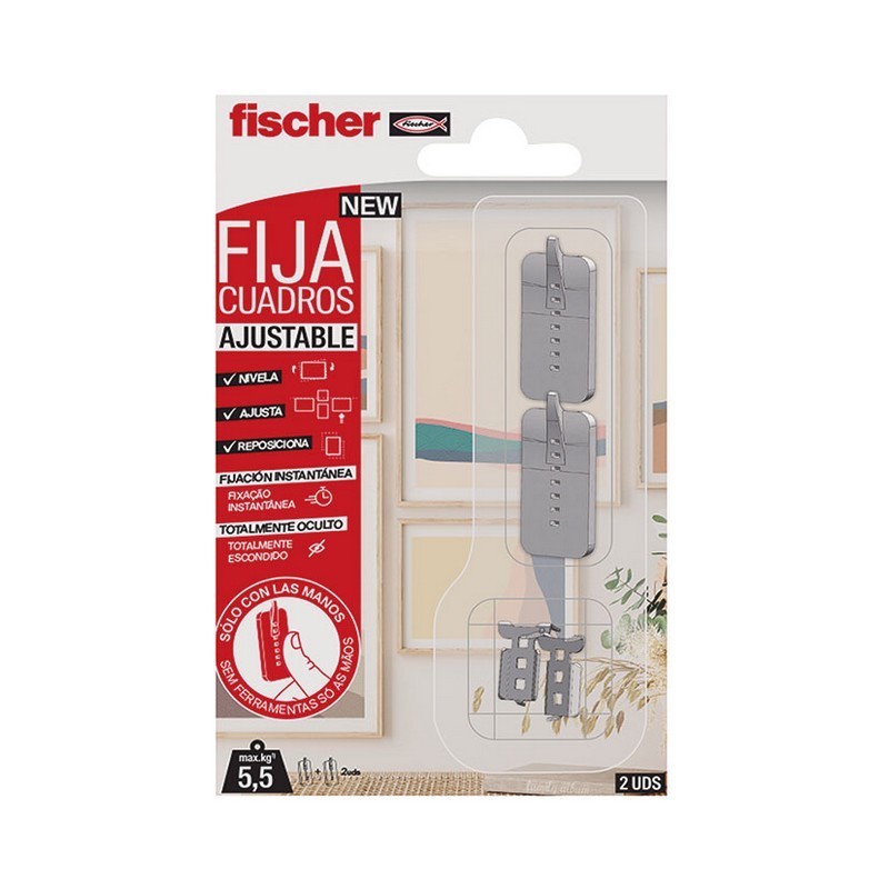 FIJACUADROS AJUSTABLE 2U FISCHER