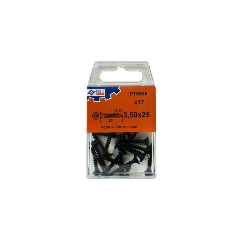BLISTER PLADUR NEGRO 3,5X25MM