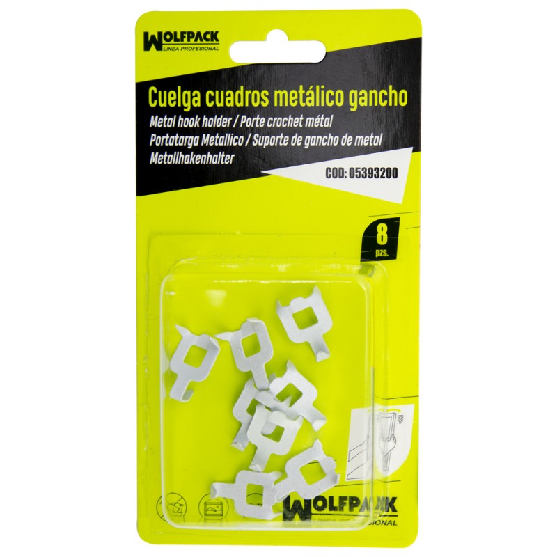BLISTER FIJA CUADROS METAL GANCHO 8PZ