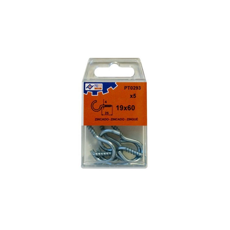 BLISTER HEMBRILLA ABIERTA ZINC 19X60 5UN