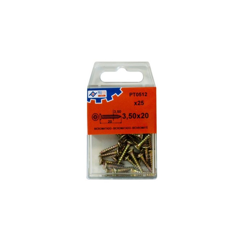 BLISTER TIRAFONDO BIC 3,5X20 25U