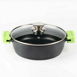 CACEROLA BAJA C/TAPA INDUCCION 28CM