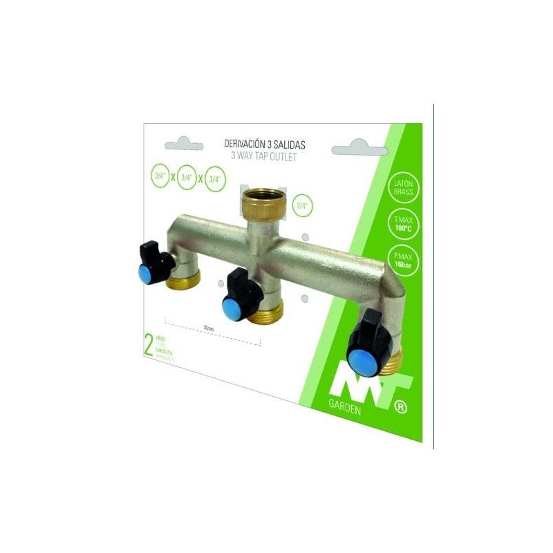 DERIVACION TRIPLE 3/4 LATON
