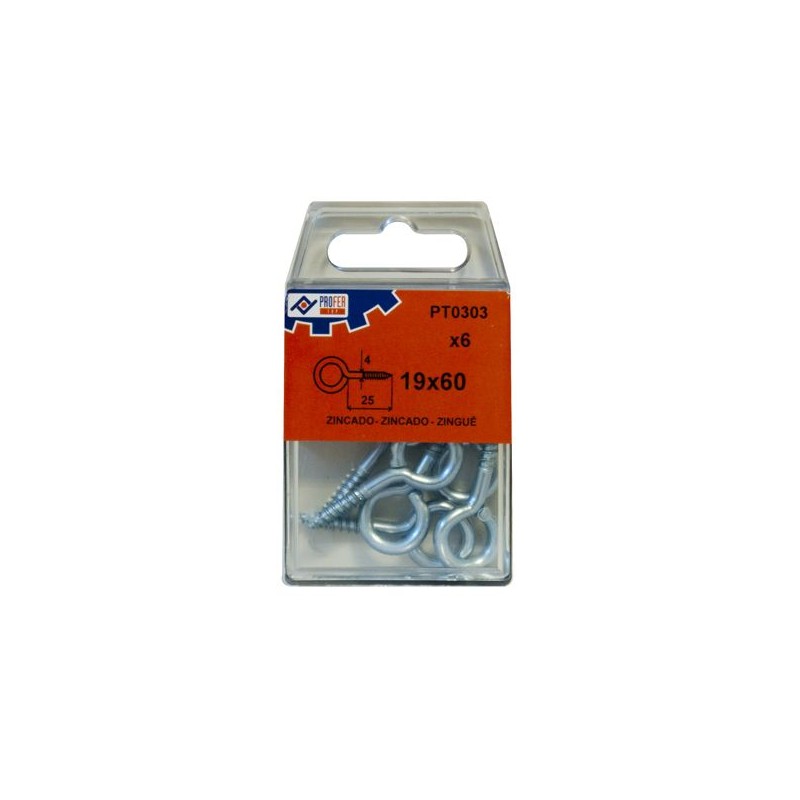 BLISTER HEMBRILLA CERRADA ZINCADA 6UN 19X60