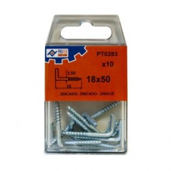 BLISTER ESCARPIA ROSCA ZINCADO 10UN 18X50