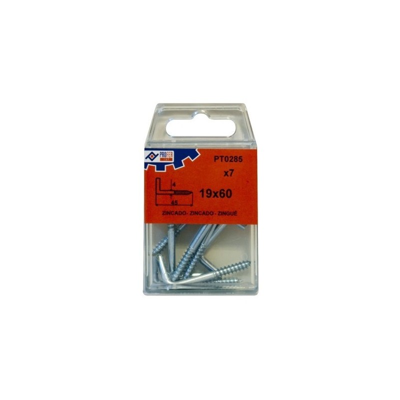BLISTER ESCARPIA ROSCA ZINCADO 7UN 19X60