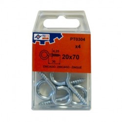 BLISTER HEMBRILLA CERRADA ZINCADA 4UN 20X70