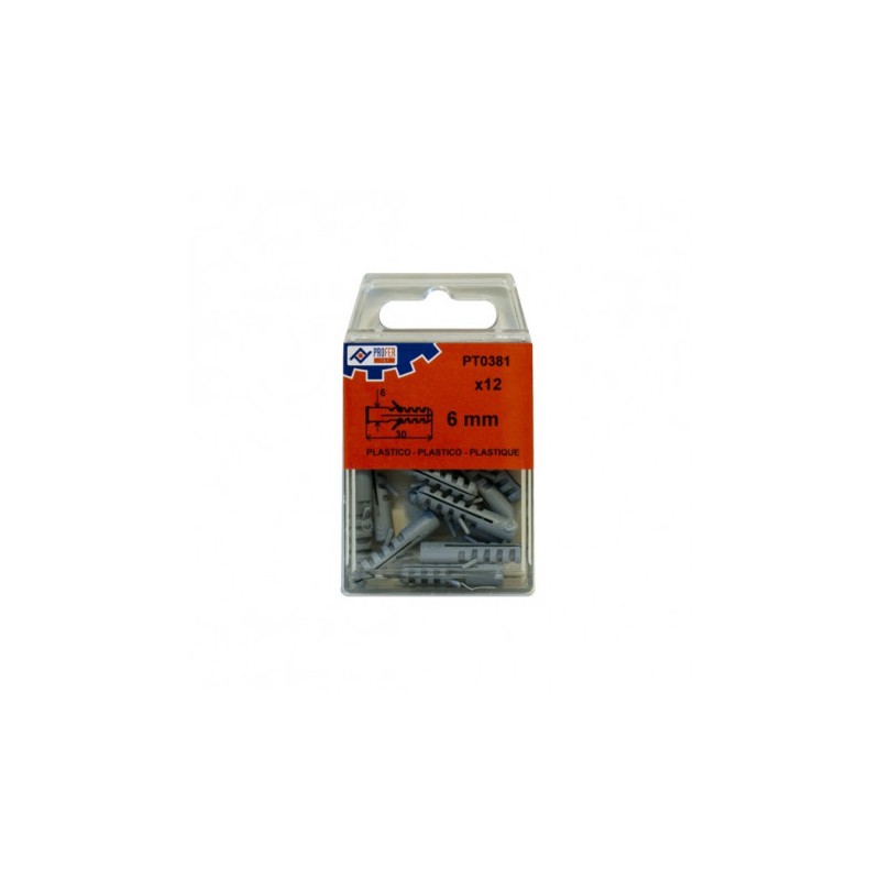 BLISTER TACO POLIETILENO 6MM 12UN
