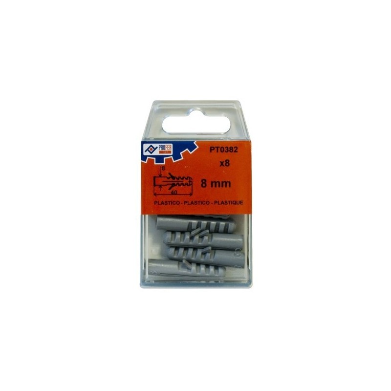BLISTER TACO POLIETILENO 8MM 8UN