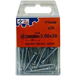 BLISTER TIRAFONDO C/PLANA 3,5X30 POZI 20UN