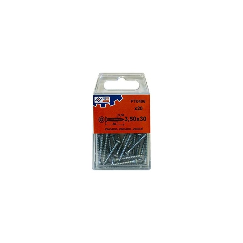 BLISTER TIRAFONDO C/PLANA 3,5X30 POZI 20UN