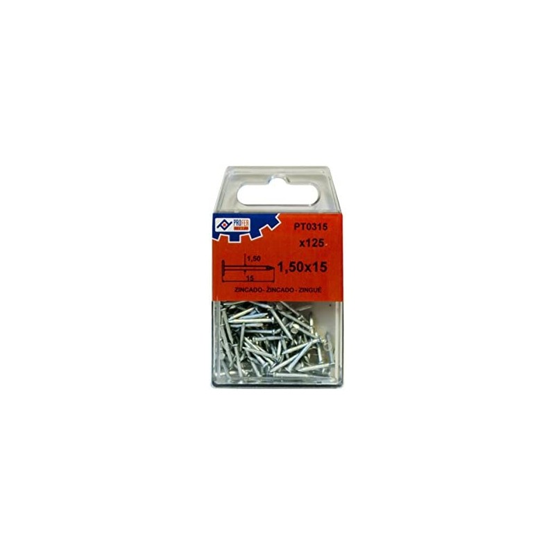 BLISTER PUNTA ACERO C/PL 1,5X15 125UN