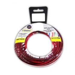 CARRETE PARALELO 2X0,75 ROJO/NEGRO 5 MTS