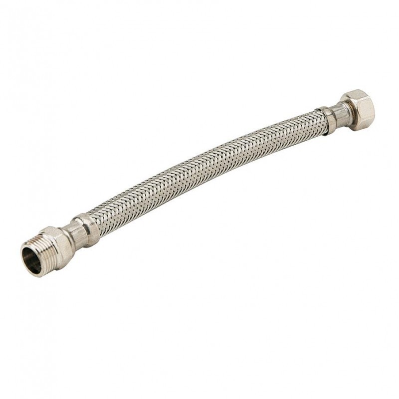 CONEXIÓN M1/2-H1/2 20CM INOX latiguillo