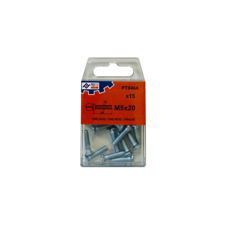 BLISTER TORNILLO C/P DIN963 5X20