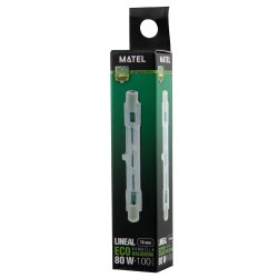 LÁMPARA HALOGENA ECO R7S LINEAL 78MM 80W