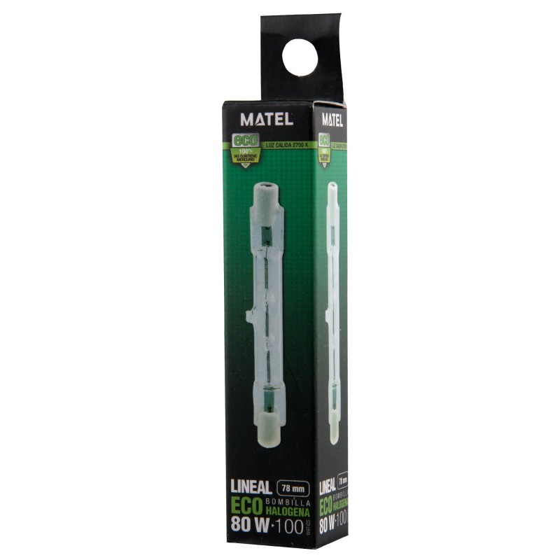LÁMPARA HALOGENA ECO R7S LINEAL 78MM 80W