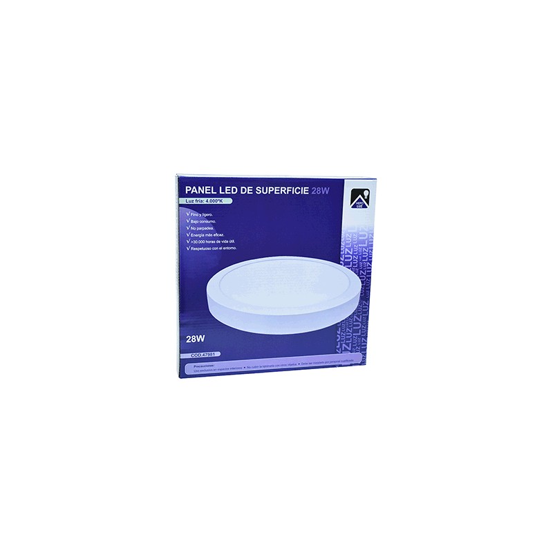 PANEL LED SUPERFICIE RED. 28W 4000K
