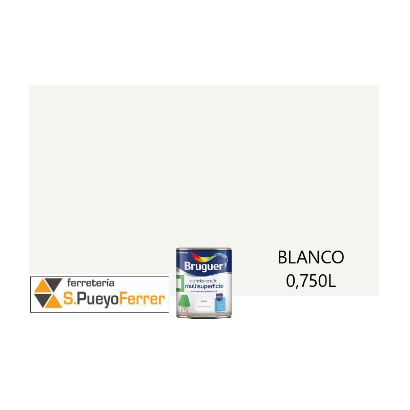 ESMALTE ACRILICO MATE BLANCO 0,750L