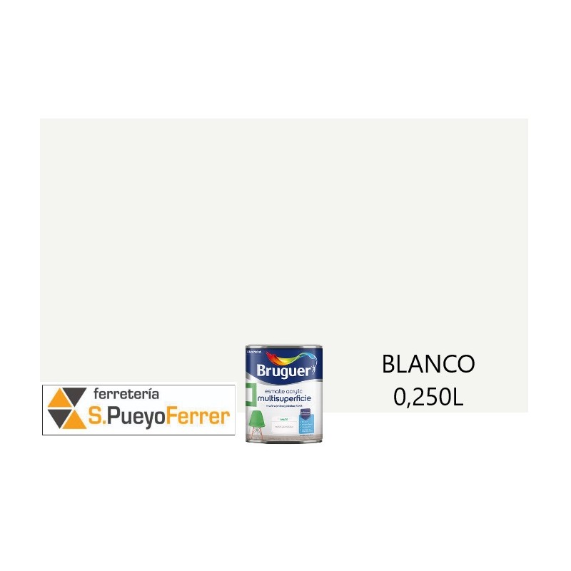 ESMALTE ACRILICO MATE BLANCO 0,250L