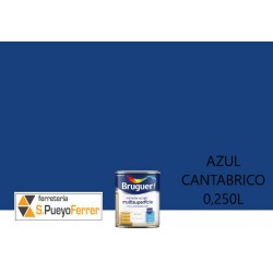 ESMALTE ACRILICO SATINADO AZUL CANTABRICO 0,250L