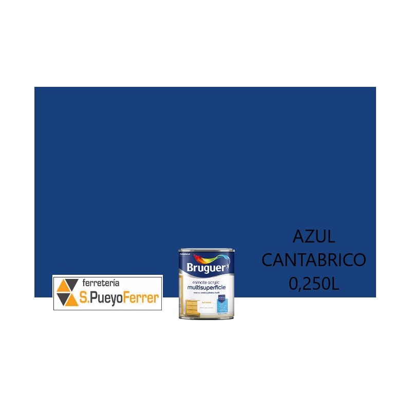 ESMALTE ACRILICO SATINADO AZUL CANTABRICO 0,250L