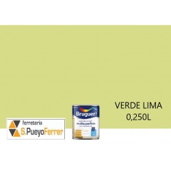 ESMALTE ACRILICO SATINADO VERDE LIMA 0,250L