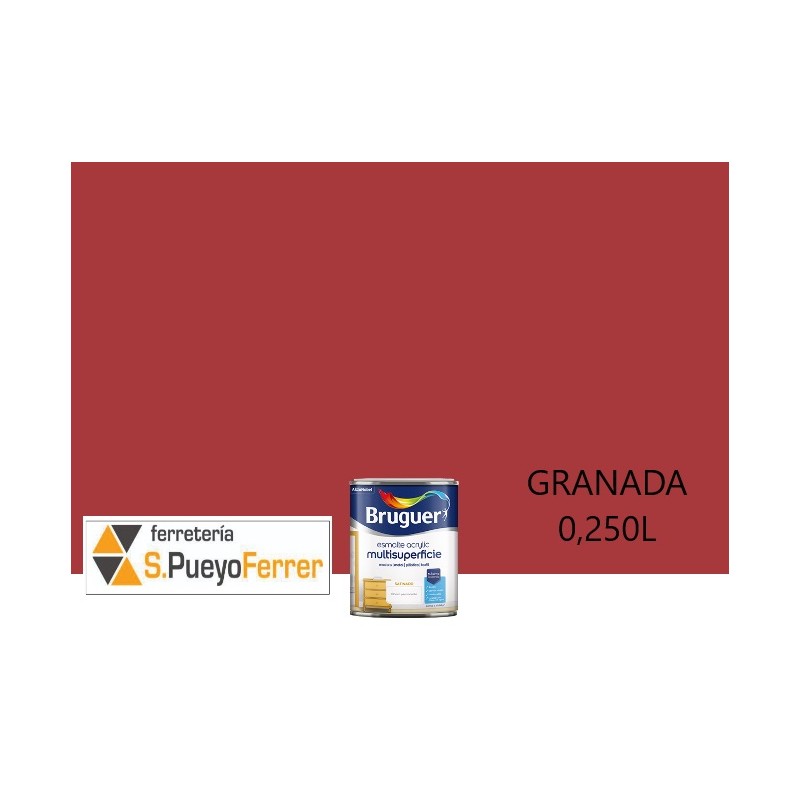 ESMALTE ACRILICO SATINADO GRANADA 0,250L