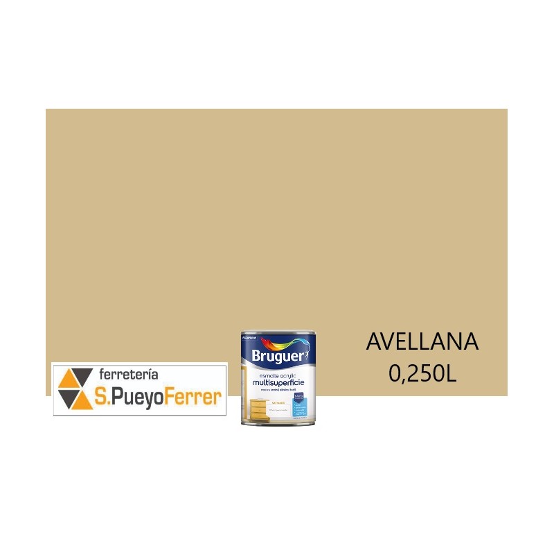 ESMALTE ACRILICO SATINADO AVELLANA 0,250L
