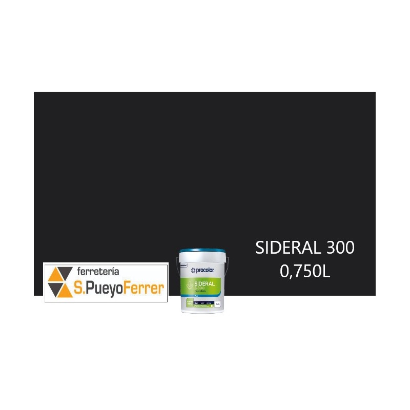 PINTURA PLASTICA MATE SIDERAL 300 NEGRO 0,750L