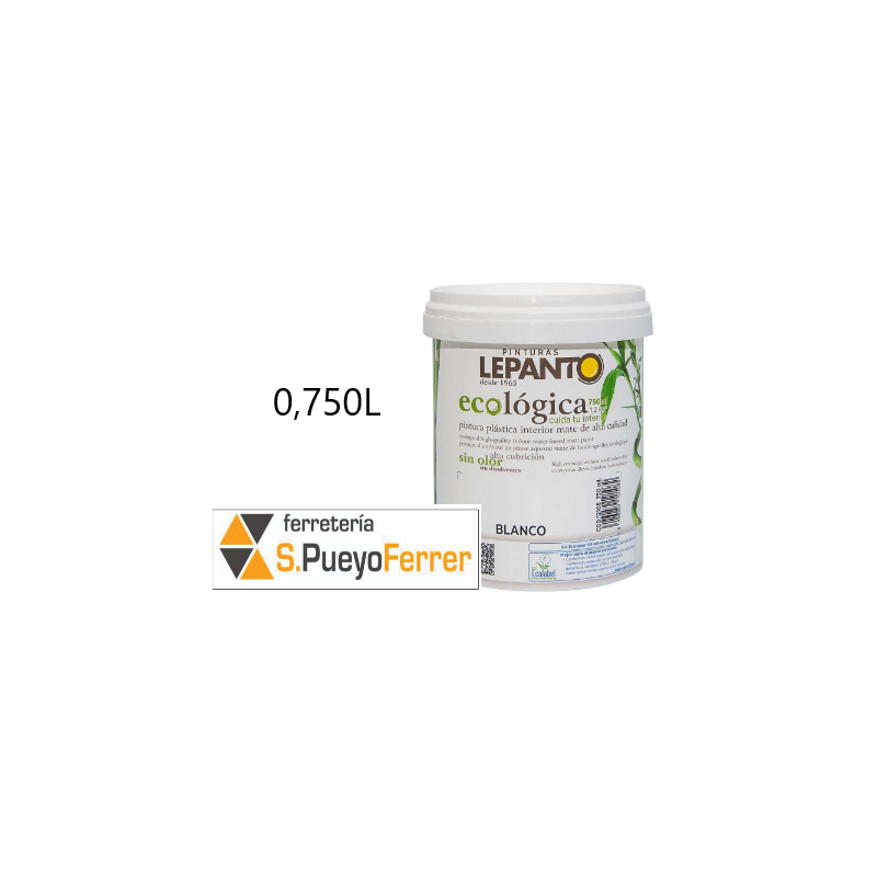 PINTURA ECOLOGICA INTERIOR BLANCA 0,75L PINTURA ECOLOGICA INTERIOR BLANCA 0,75L