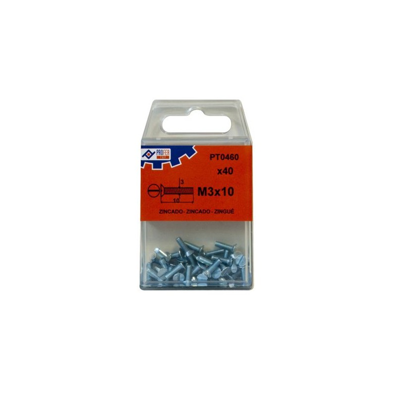 BLISTER TORNILLO C/P DIN963 3X10
