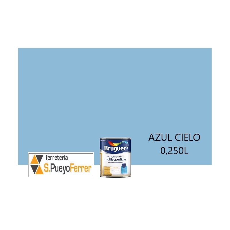 ESMALTE ACRILICO SATINADO AZUL CIELO 0,250L