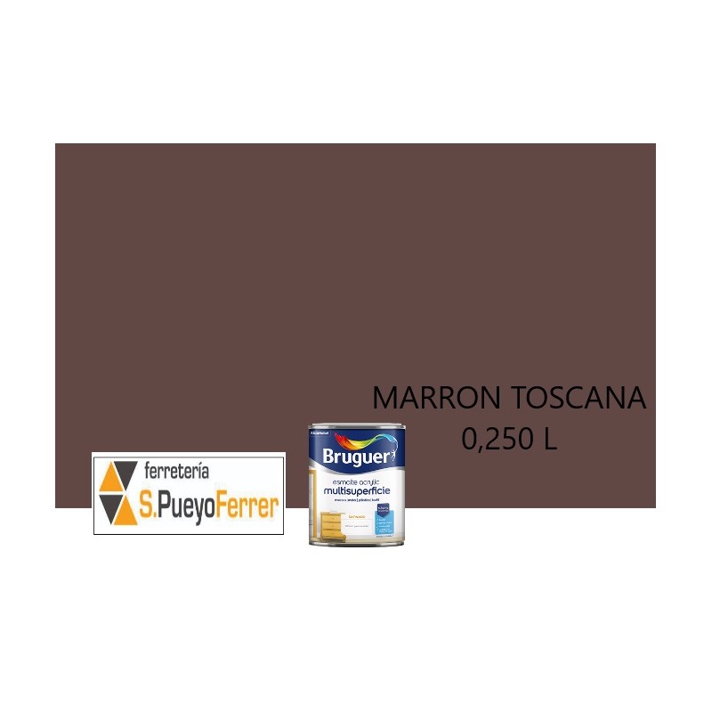 ESMALTE ACRILICO SATINADO MARRON TOSCANA 0,250L
