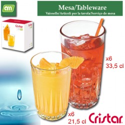 JUEGO 12 VASOS PRISMA