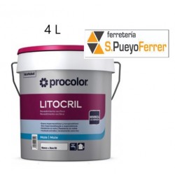 PINTURA FACHADAS LITOCRIL 4L MATE BLANCA