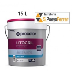 PINTURA FACHADAS LITOCRIL 15L MATE BLANCA