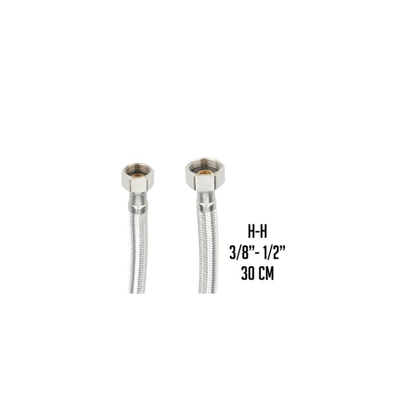 CONEXION H1/2-H3/8 30CM INOX latiguillo