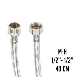 CONEXIÓN M1/2-H1/2 40CM INOX latiguillo