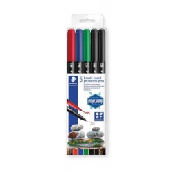 ROTULADOR DOBLE PUNTA STAEDTLER 5 UNIDADES
