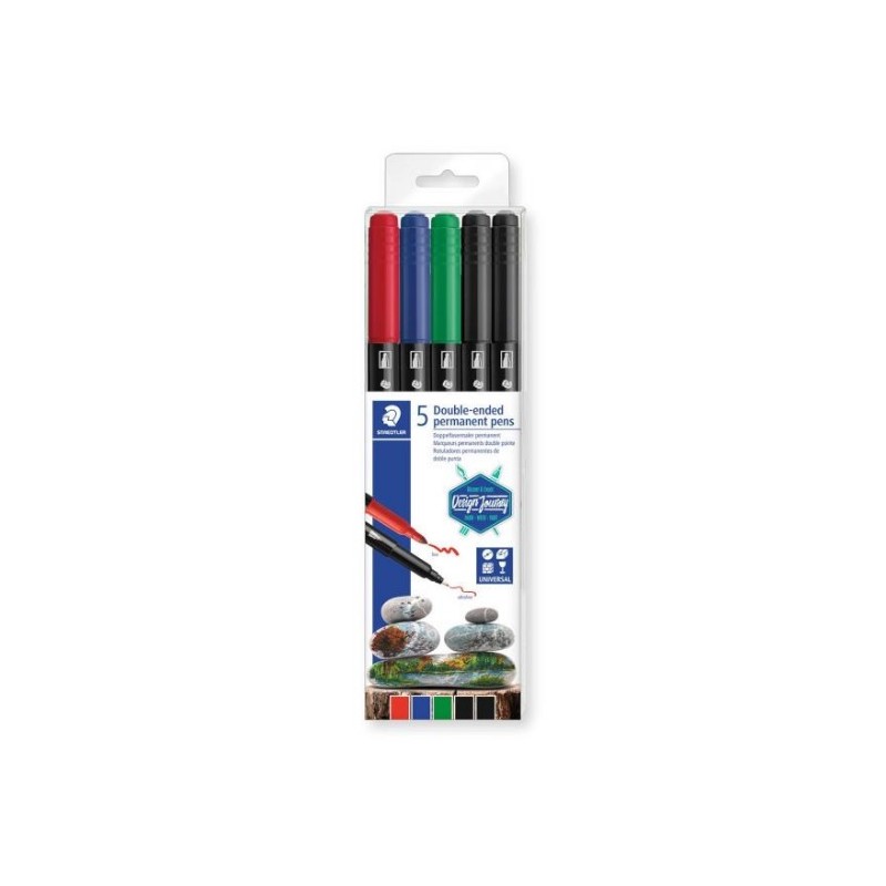 ROTULADOR DOBLE PUNTA STAEDTLER 5 UNIDADES