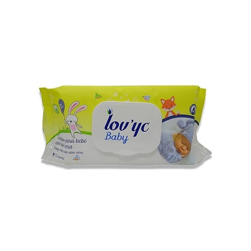TOALLITAS INF LOVYC ALOE 72 CON TAPA