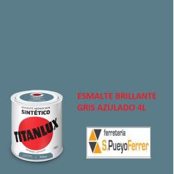 ESMALTE BRILLANTE GRIS AZULADO 4L